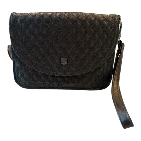 Vince Camuto Quilted Black Waist Bag Belt Size S/M Travel Vacation Hands Free - Picture 2 of 14